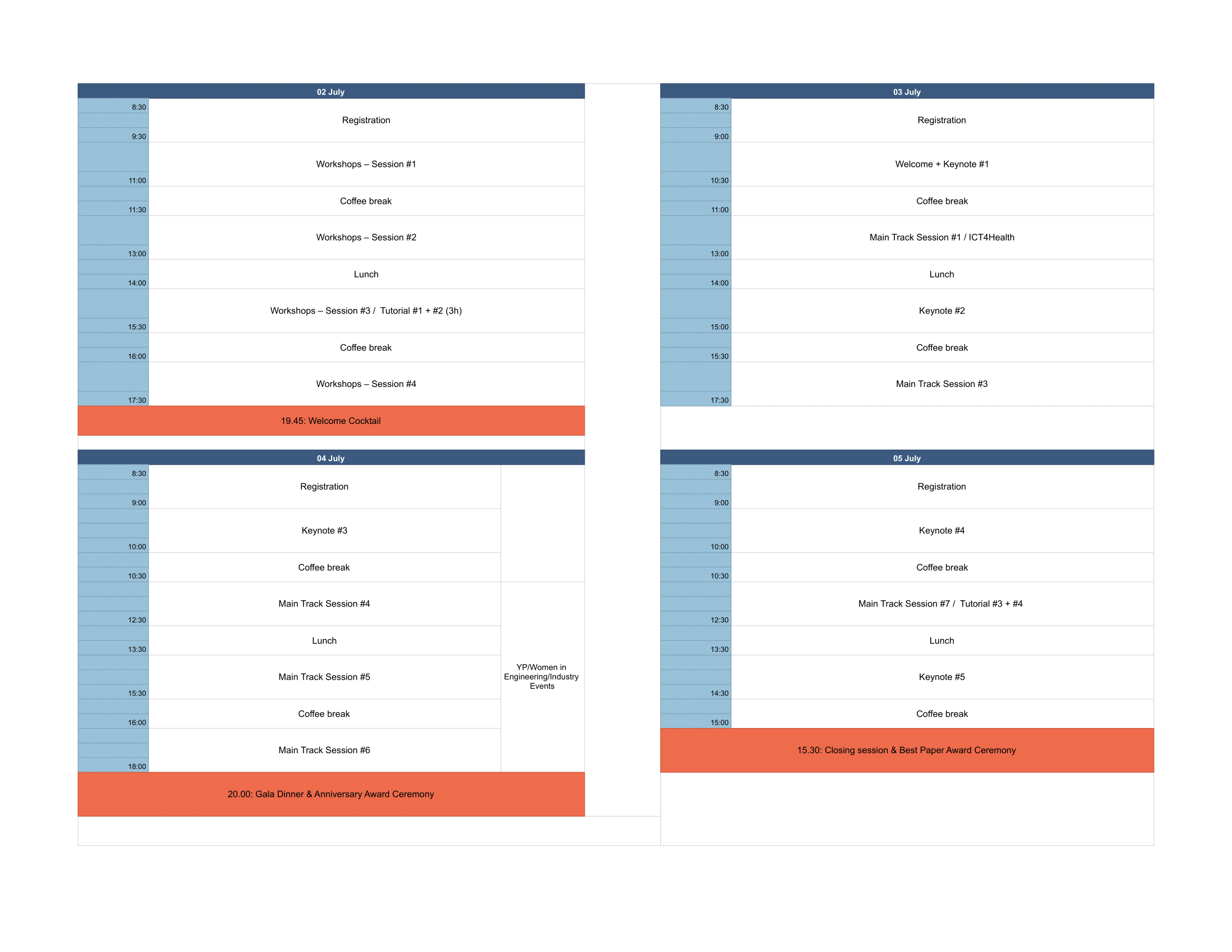 IEEE ISCC 2025 - Program at a glance